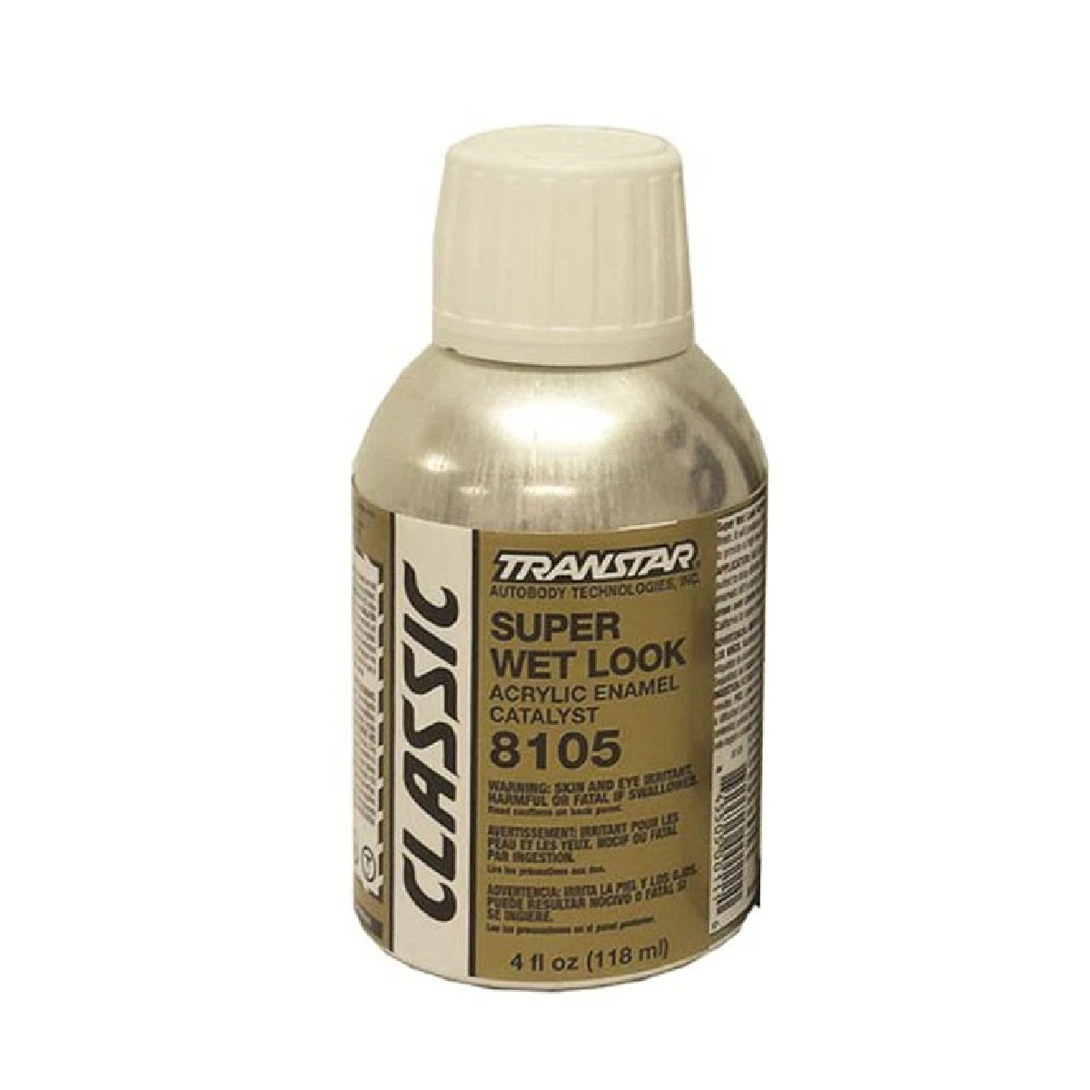 Transtar Autobody Products 8105 - Super Wet Look Acrylic Enamel Catalyst - 1/4 pt Can - Clear