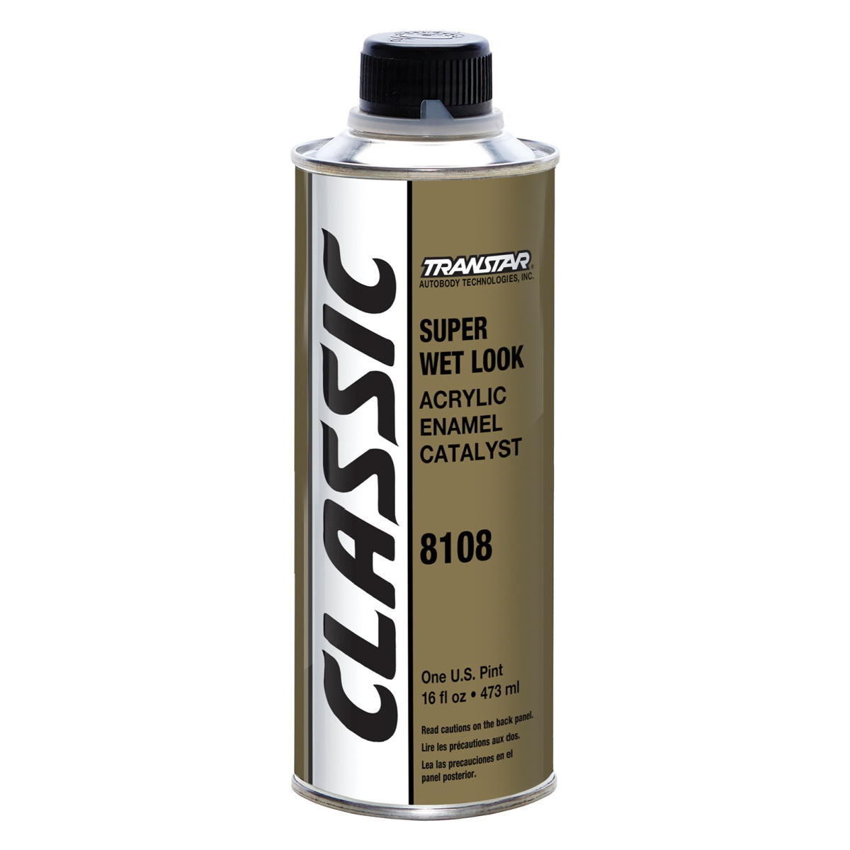 Transtar Autobody Products 8108 - Super Wet Look Acrylic Enamel Catalyst - 1 pt Can - Clear - Liquid