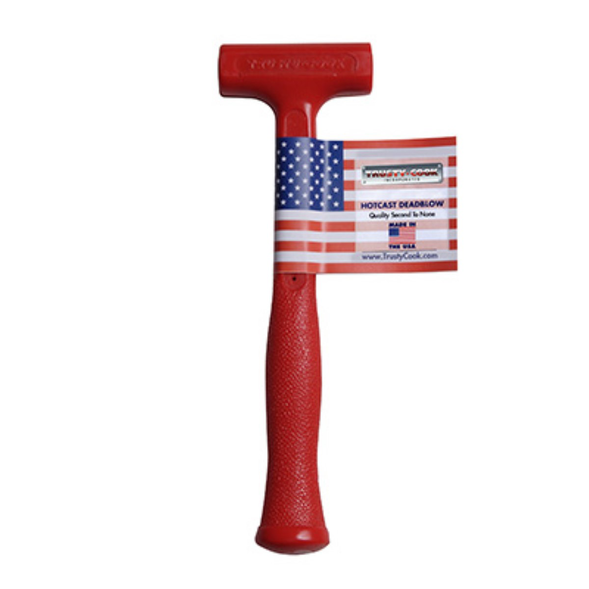 Trusty Cook Inc. 8 oz Soft Face Slimline Dead Blow Hammer - Model S0 - Red