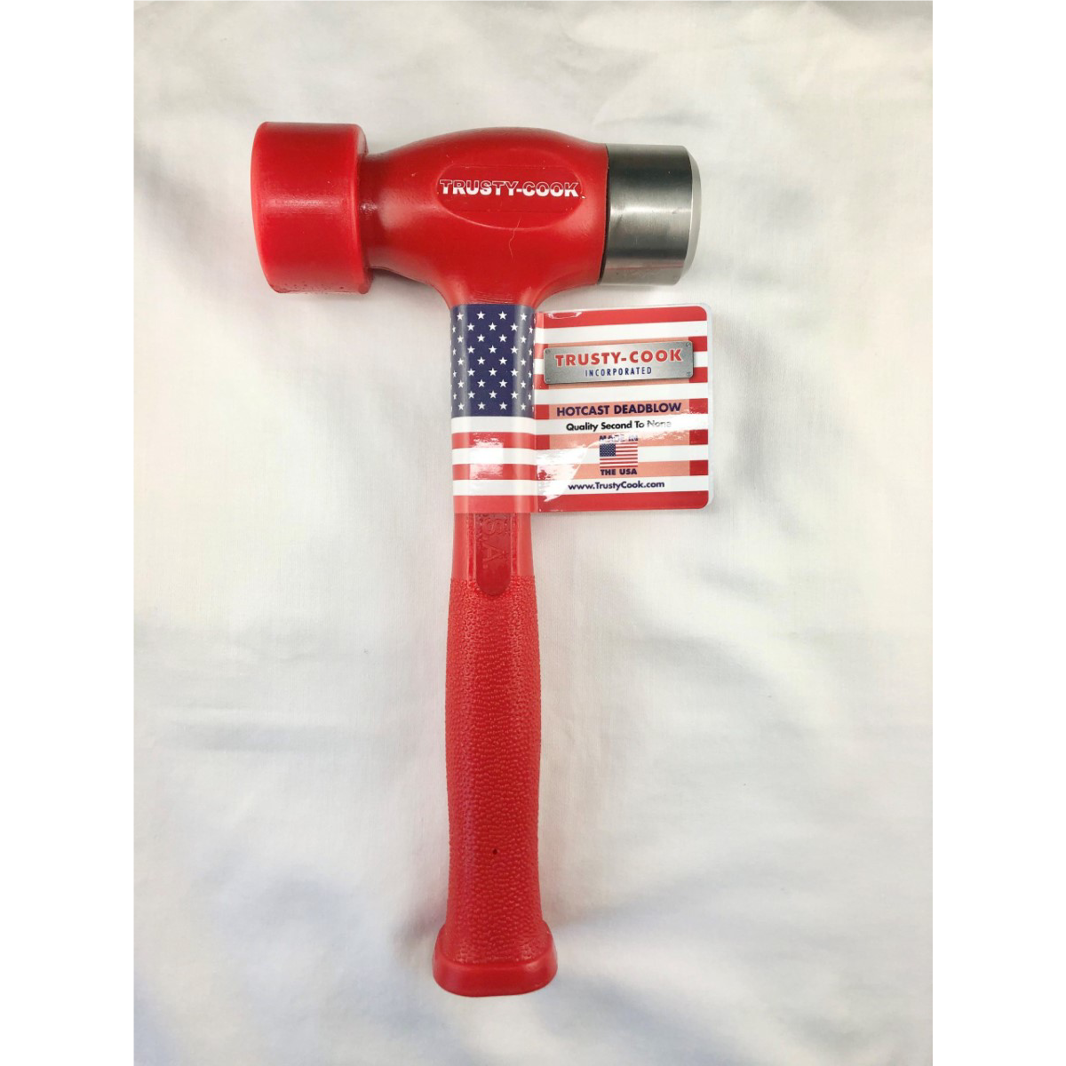 Trusty Cook Inc. 45 oz Soft-Face/Steel Face Dead Blow Hammer - - Model TC45SC - Red