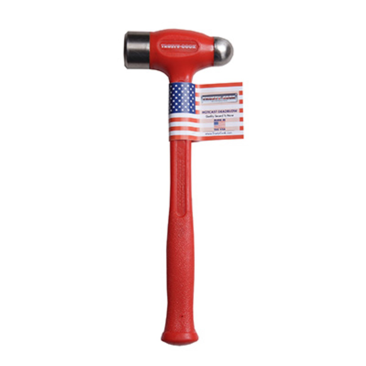 Trusty Cook Inc. 47 oz Ball Peen Dead Blow Hammer - Model TC47BP - Red