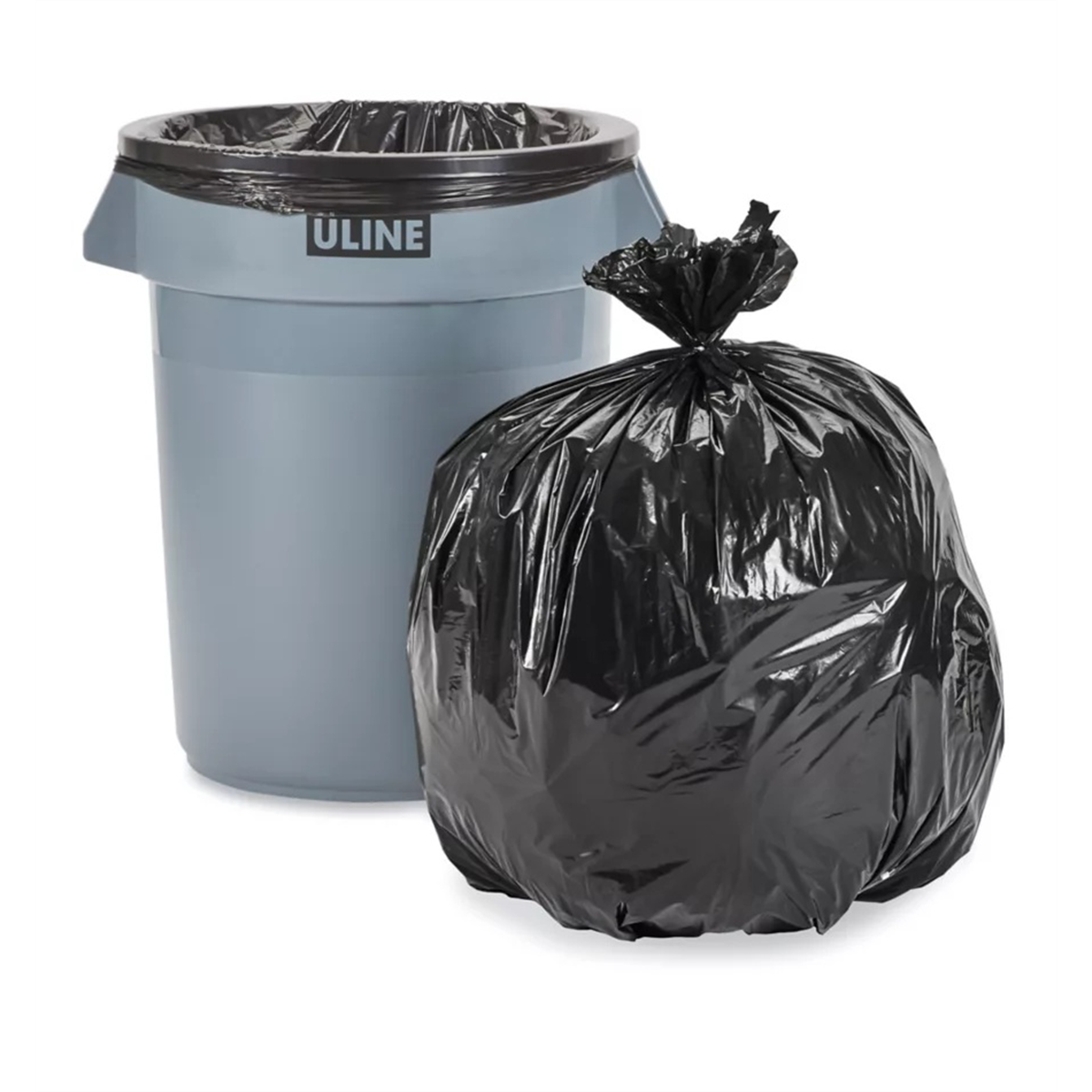 Uline Uline Industrial Trash Liners - 33 Gallon, .75 Mil, Black