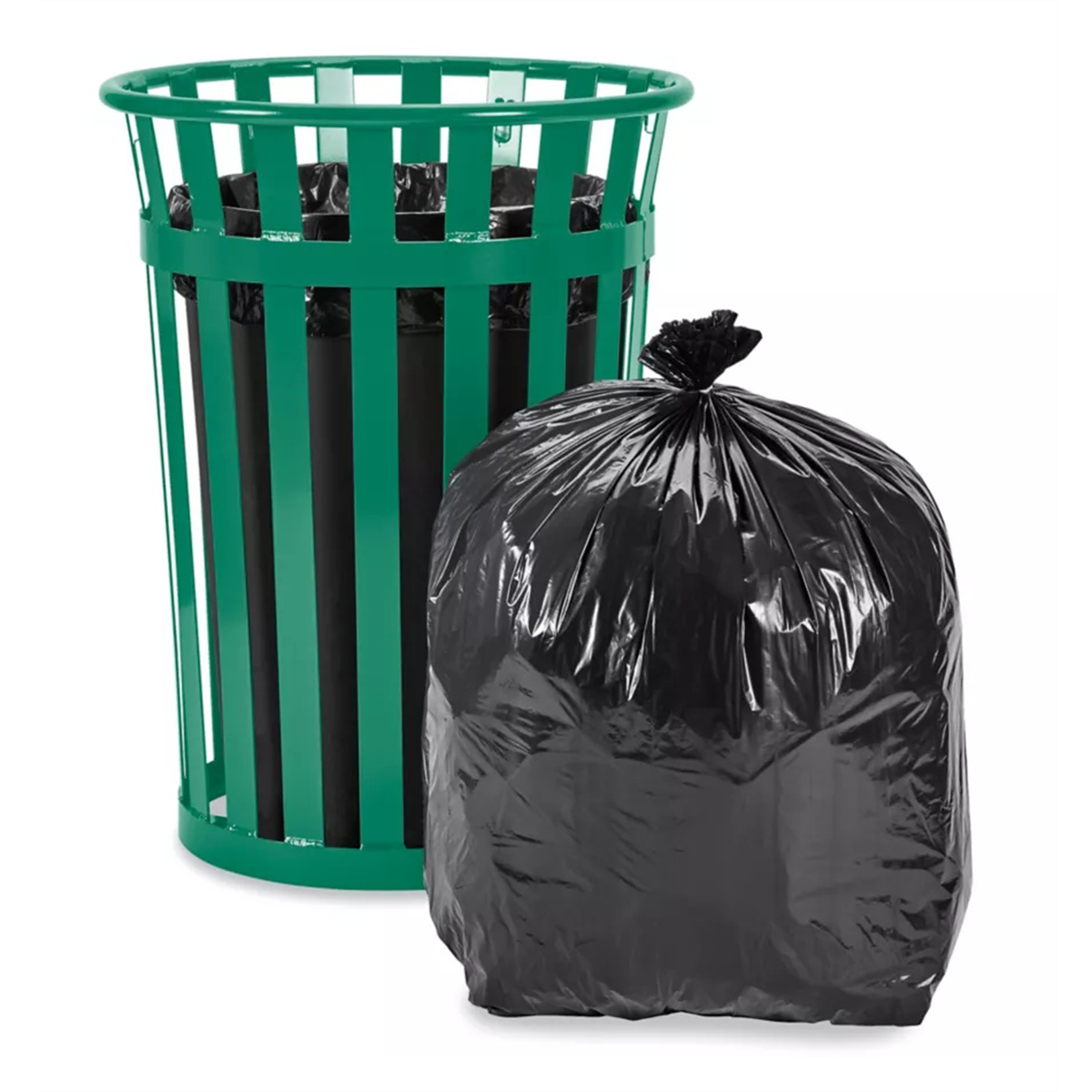 Uline Uline Industrial Trash Liners - 33-44 Gallon, 1.2 Mil, Black