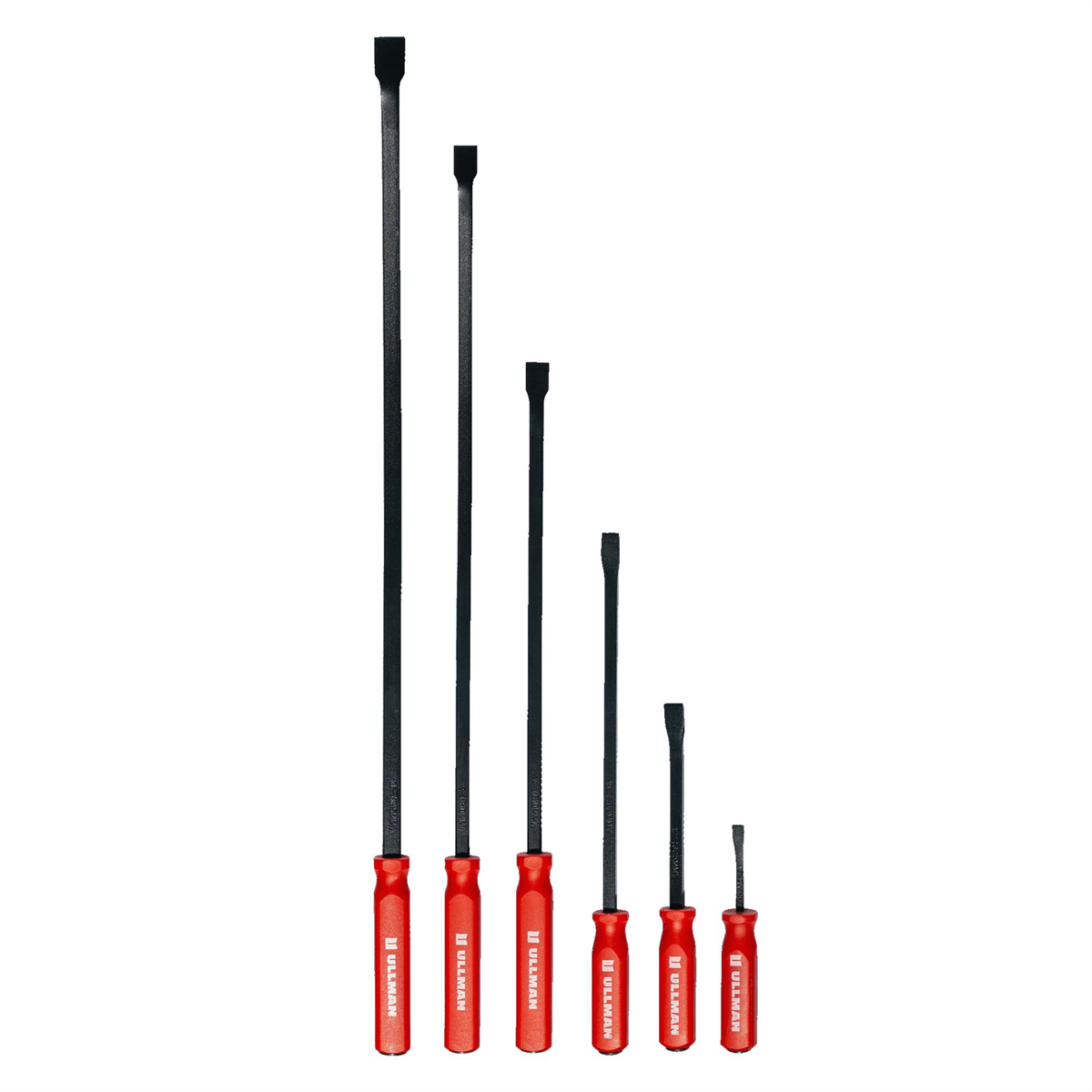 Ullman Devices Corp. Handled Pry Bars - Set Of 6 (8", 12", 18", 24", 32" And 36")