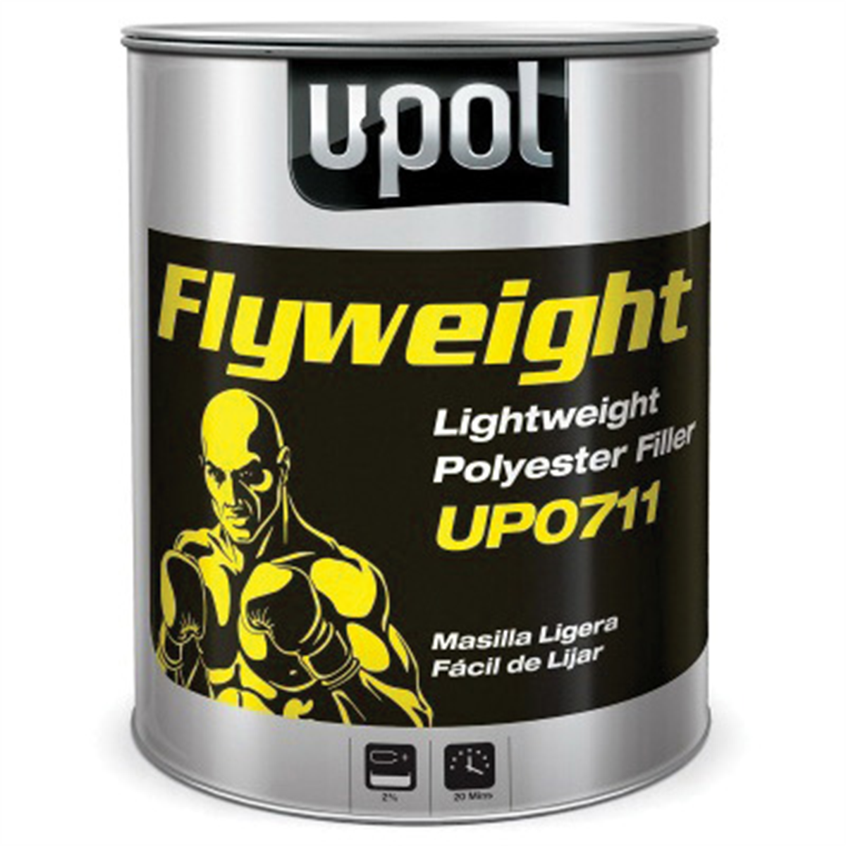 U Pol Products Flyweight Up0711 Polyester Filler, 3 L Tin, White, Paste