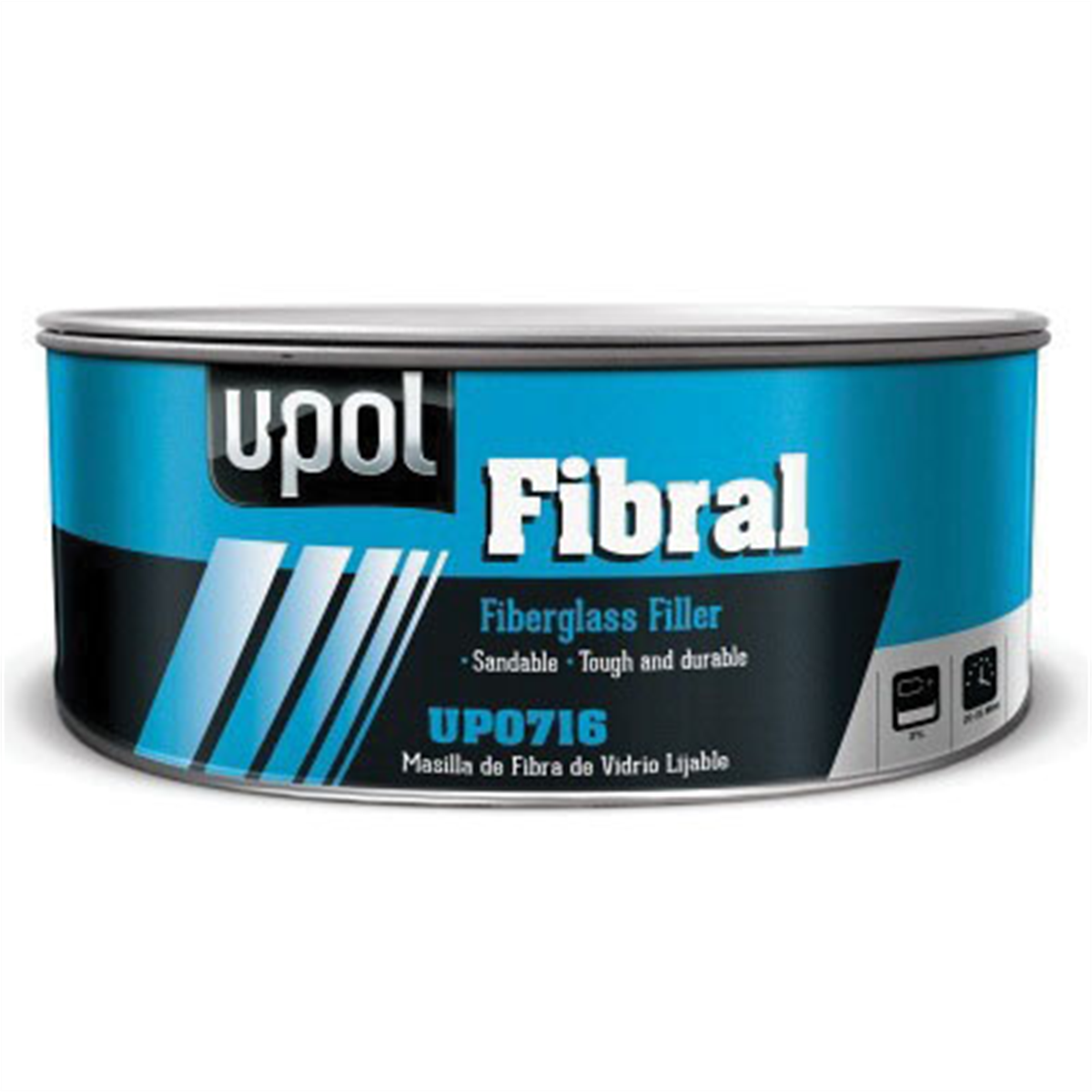 U Pol Products Fibral Up0754 Fiberglass Filler, 1 L Can, Yellow, Fibrous/paste