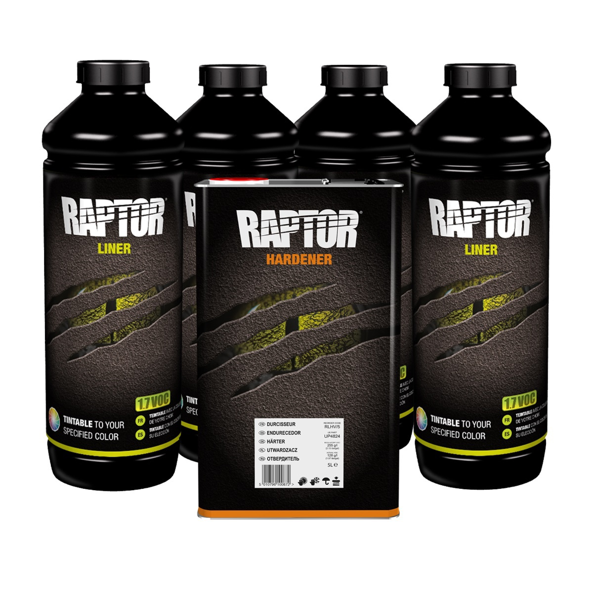 U Pol Products RAPTOR UP0821 National Rule Raptor Kit, Tintable, 3:1 Mixing, 125 sq-ft Coverage, National Rule