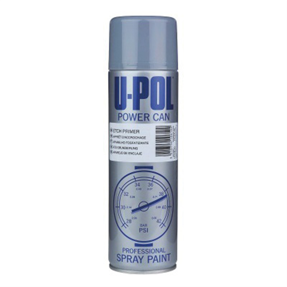 U Pol Products Power Can UP0830 Etch Primer, 500 mL Aerosol Can, Gray, Liquid
