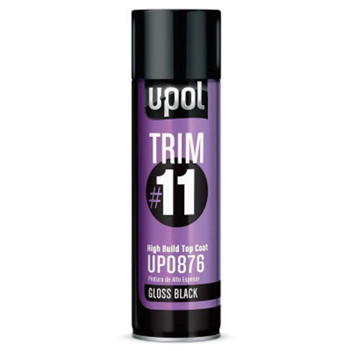 U Pol Products Trim #11 UP0881 High Build Top Coat, 450 mL Aerosol Can, Metallic Silver, 48.4 sq-ft/Unit Coverage