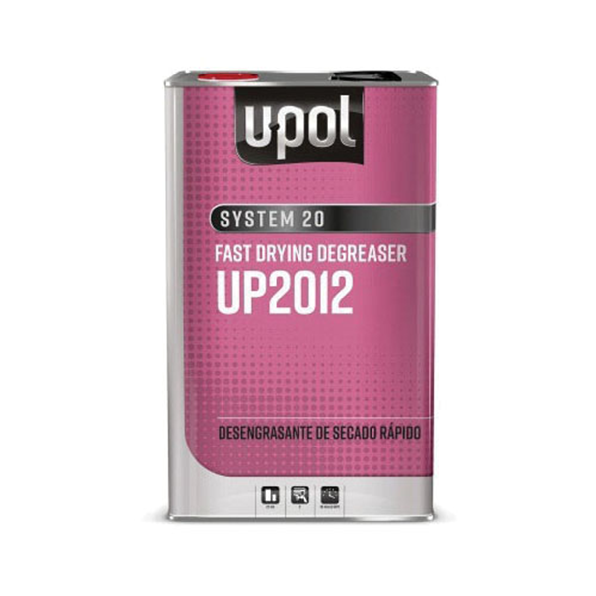 U Pol Products SYSTEM 20 UP2012 Fast Drying Solvent Based Degreaser, 5 L Tin, Clear