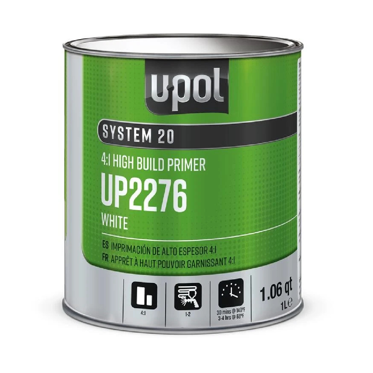 U Pol Products SYSTEM 20 National Rule 4:1 High Build Primer - 1 Liter Tin - White