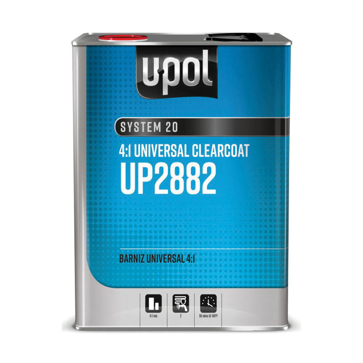 U Pol Products SYSTEM 20 UP2882 Universal Clear Coat, 1 Gallon Tin, 4:1 Mixing