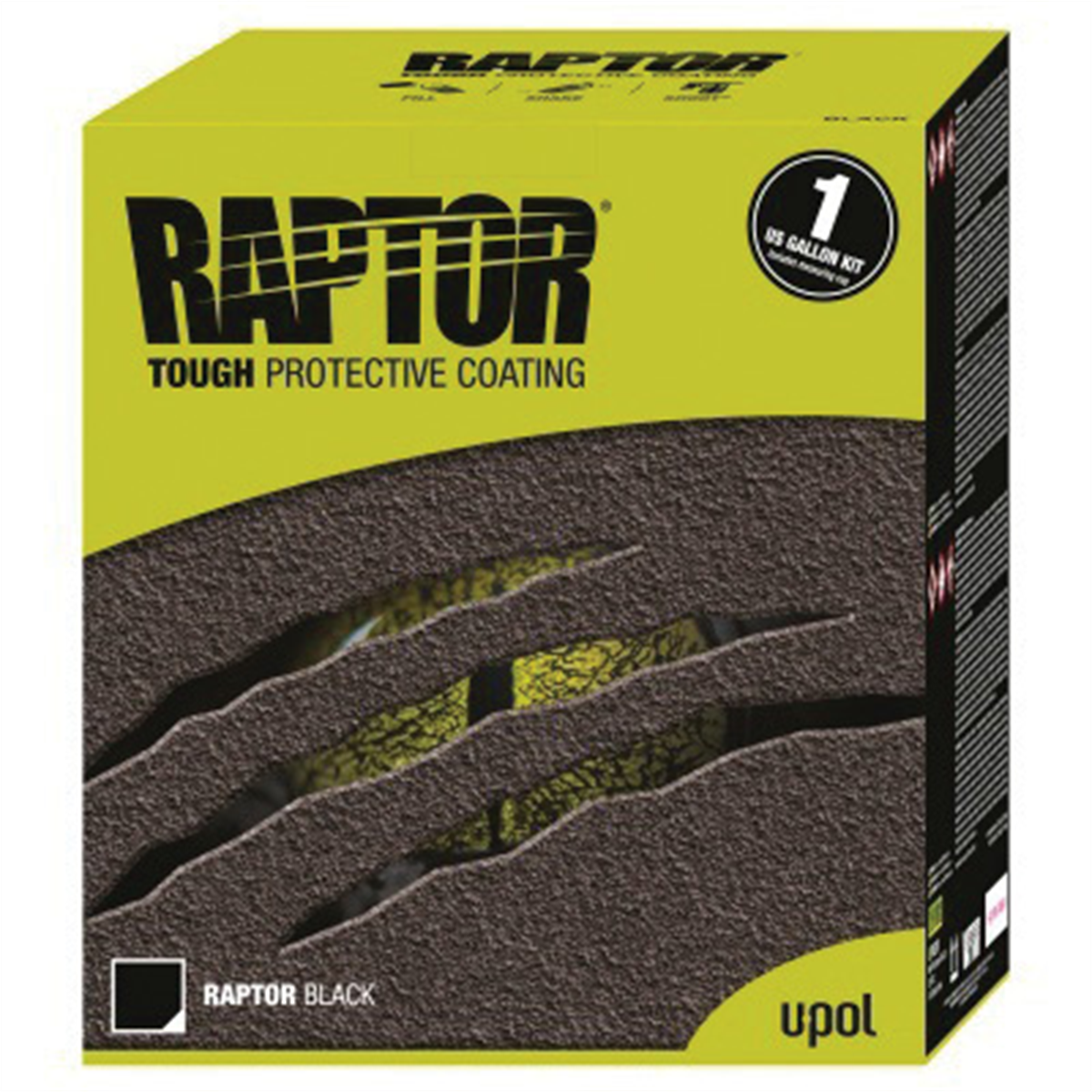 U Pol Products RAPTOR UP4807 National Rule Raptor Kit, 1 gal Bottle, White, 3:1 Mixing, 125 sq-ft Coverage