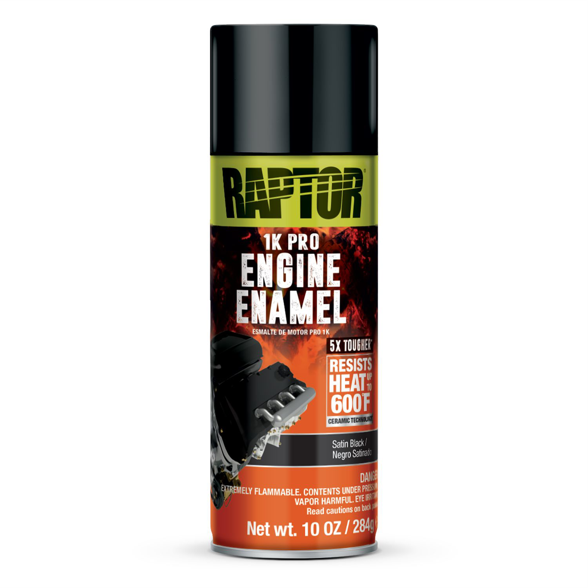 U Pol Products RAPTOR Engine Enamel Satin Black 10oz