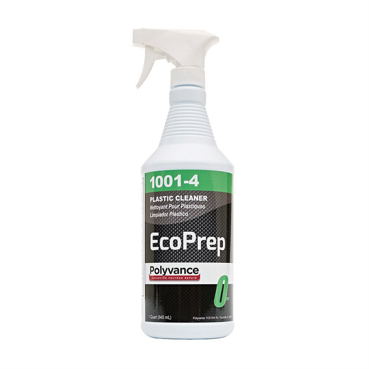 Urethane Supply Co. Polyvance EcoPrep 1001-4 Plastic Cleaner, 32 fl-oz Bottle, Clear, Liquid