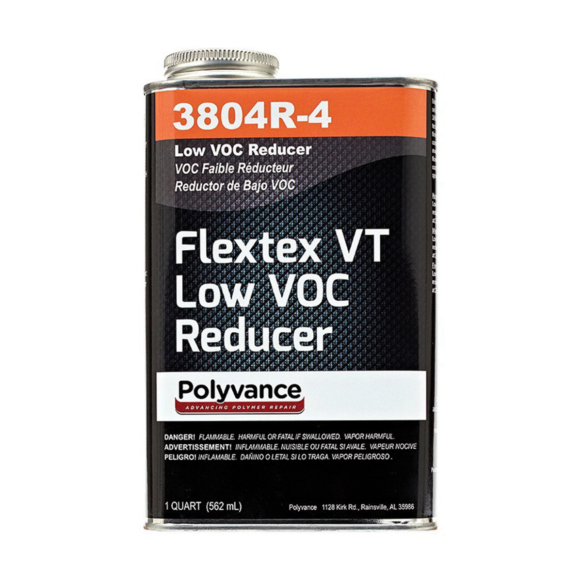 Urethane Supply Co. Polyvance 3804R-4 Low VOC Reducer, 1 qt Can, Liquid, Clear