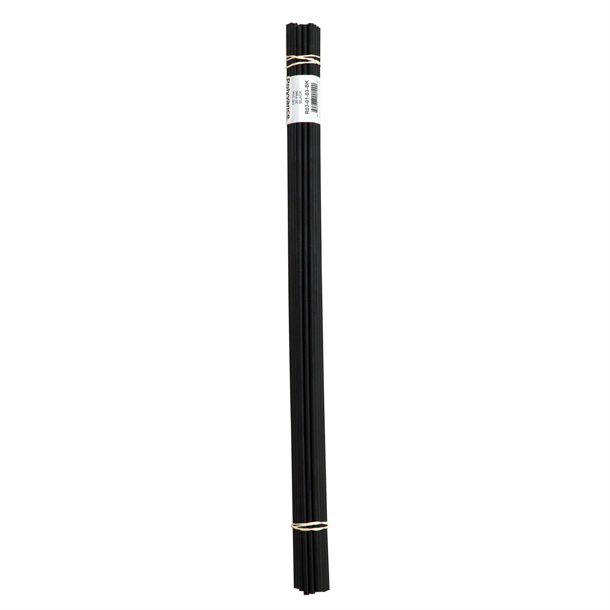 Urethane Supply Co. Polyvance R03-01-03-BK Welding Rod, 1/8 in Dia x 12 in L, Round, ABS, Black