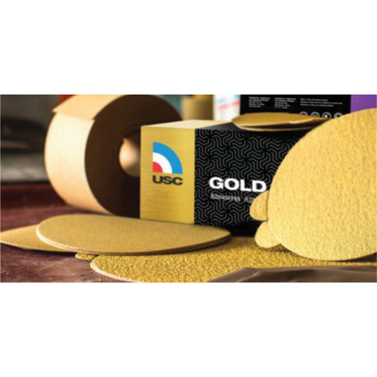 USC ABRASIVES Gold Pro 082106 Sanding Disc, 5 in Dia, P80 Grit, Paper Backing, Wet/Dry, PSA Attachment