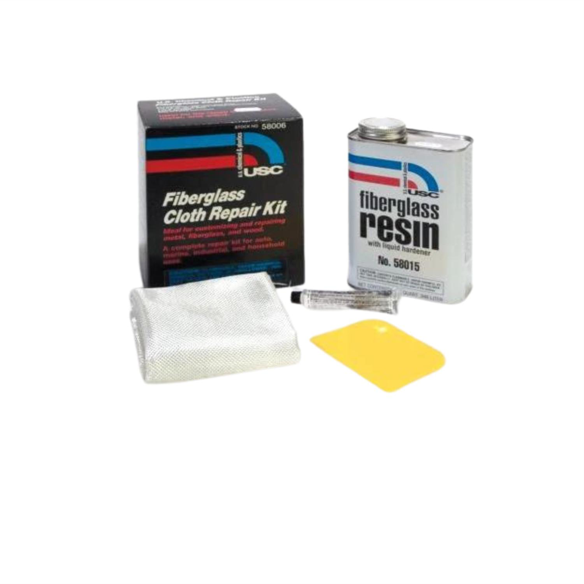 US Chemical 58006 Fiberglass Repair Kit, 1 qt, Liquid