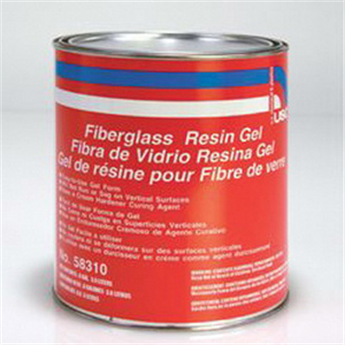 US Chemical 58320 Fiberglass Resin Gel, 1 qt, Purple, Liquid