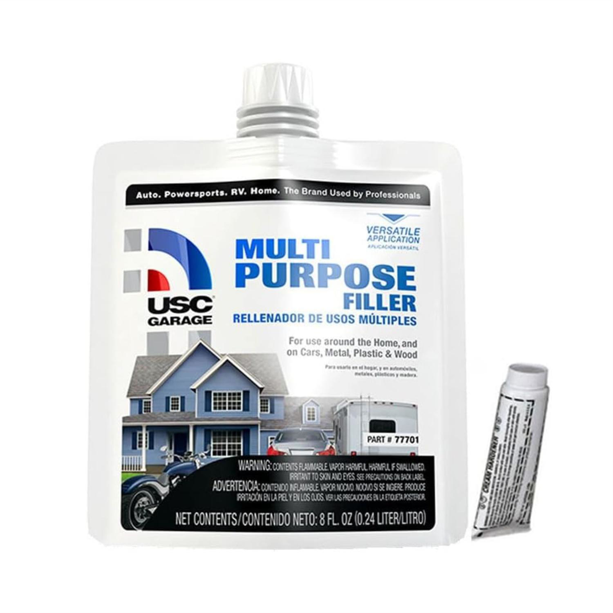 US Chemical 77701 Multi-Purpose Filler, 8 oz Pouch, Off-White, Liquid