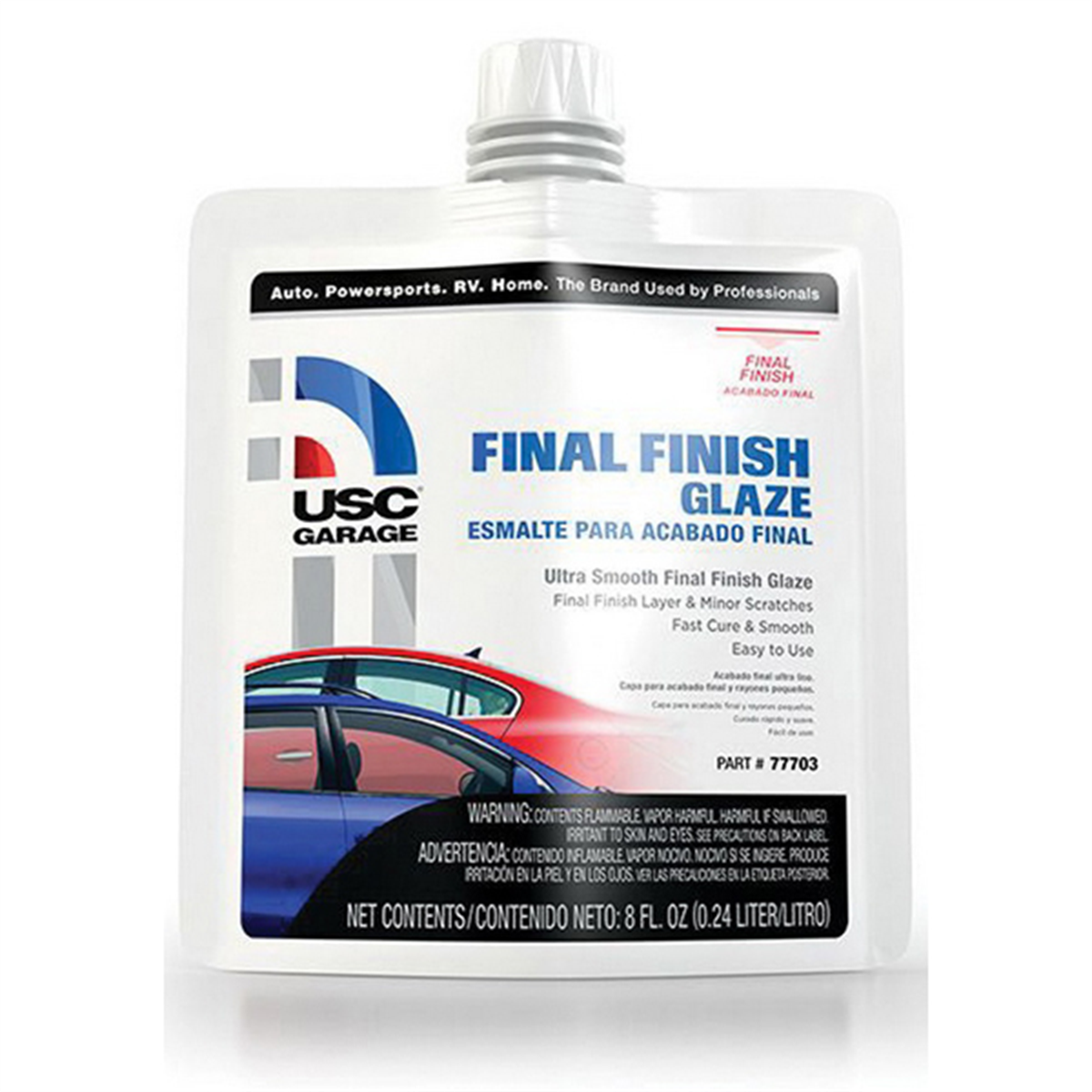 US Chemical 77703 Final Finish Glaze, 8 oz Pouch, Gold, Liquid