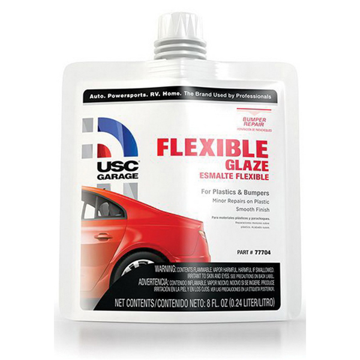 US Chemical 77704 Flexible Glaze, 8 oz Pouch, Off-White, Liquid