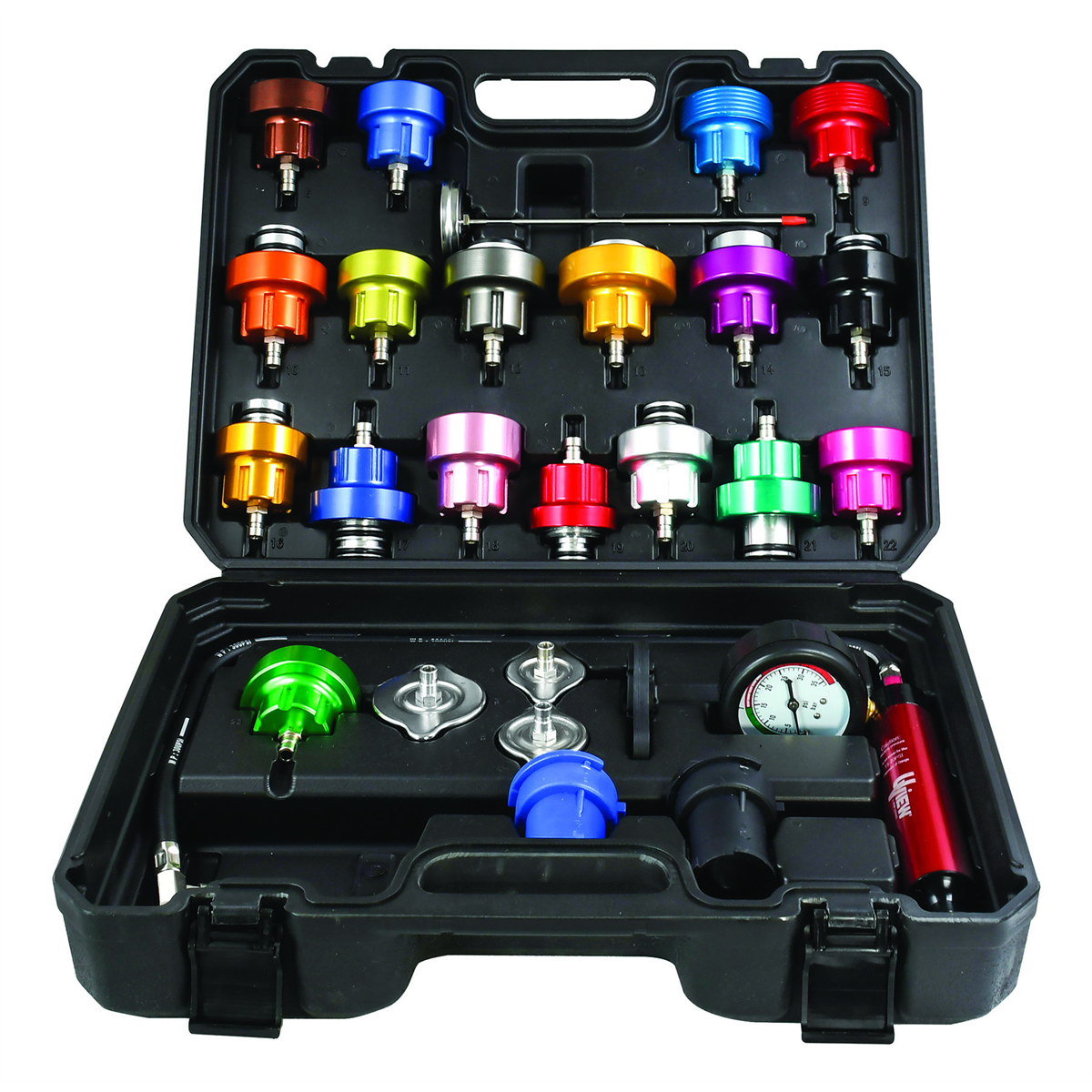 UVIEW Universal Radiator Pressure Test Kit for Detecting Coolant System Leaks