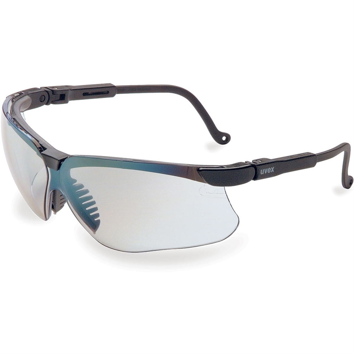 Uvex Genesis Safety Eyewear, Black Frame, SCT-Reflect 50 Ultra-Dura Hardcoat Lens - S3204