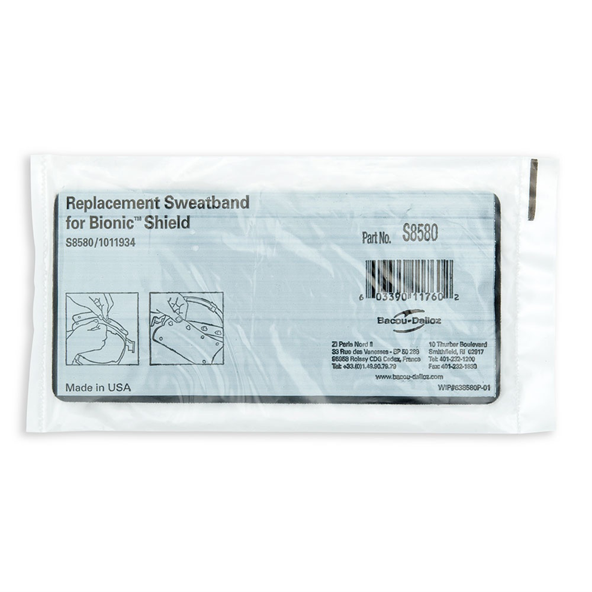 Uvex Bionic Face Shield Replacement Sweatband - S8580