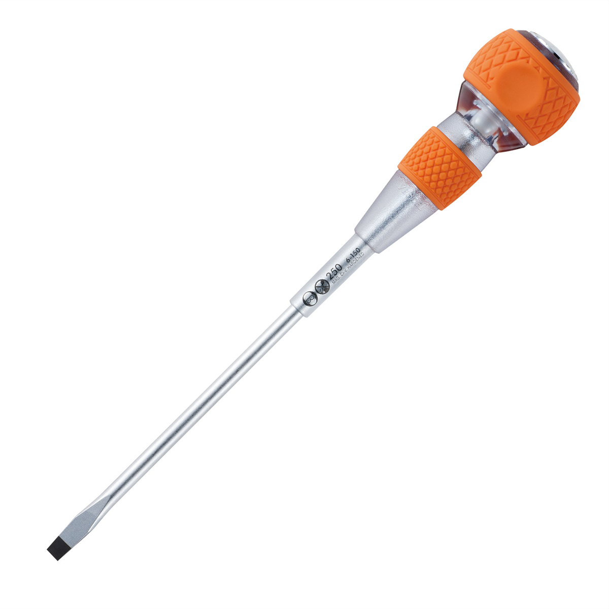 Vessel Tools No.250 Ball Grip Tang-Thru Screwdriver w/Ceramic Ball 6x150