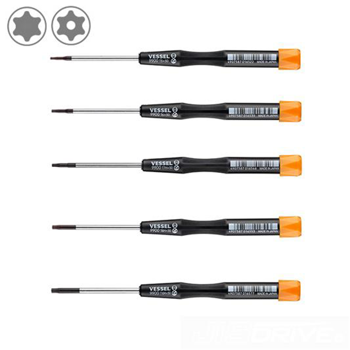 Vessel Tools Micro Screwdrivers Set (Torx 5pcs)
