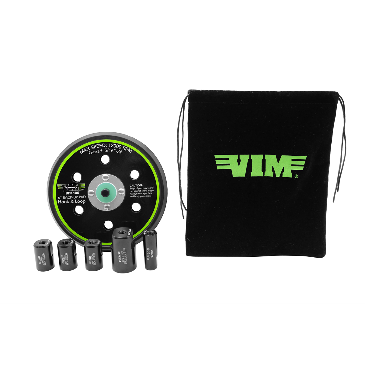 VIM Tools 6" Back Up Pad Kit - 6 Durable Pads
