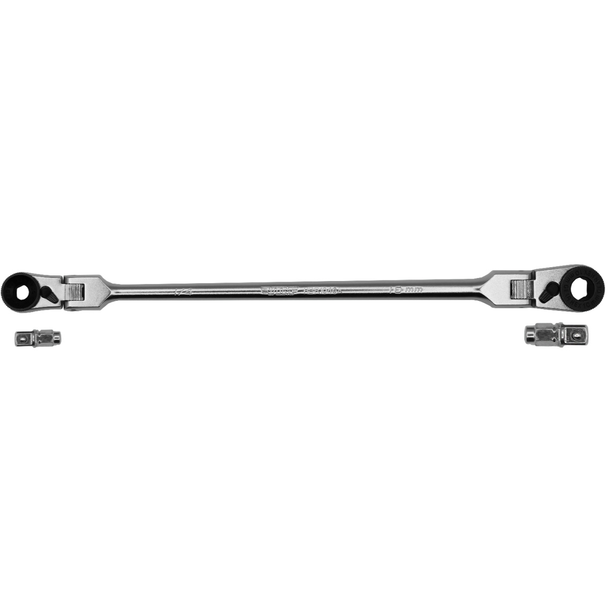 VIM Tools 1/4 Inch  and 10 Mm Hex Dual Indexing Flex Head Bit Ratchet