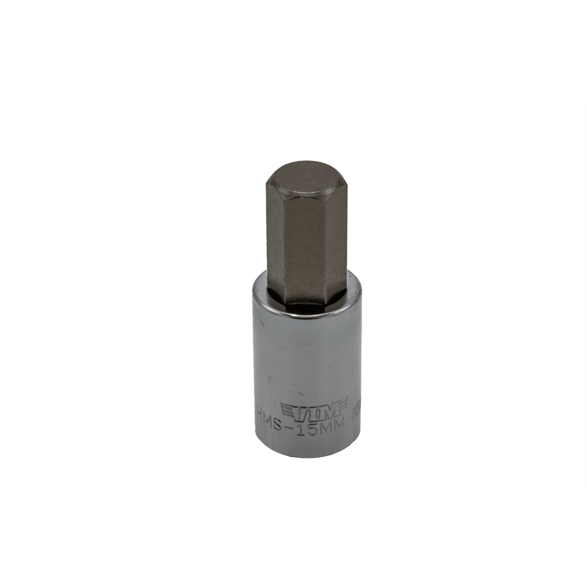 Vim Tools 15mm Hex Bit, Satin Chrome 1/2 Inch Square Drive Bit Holder