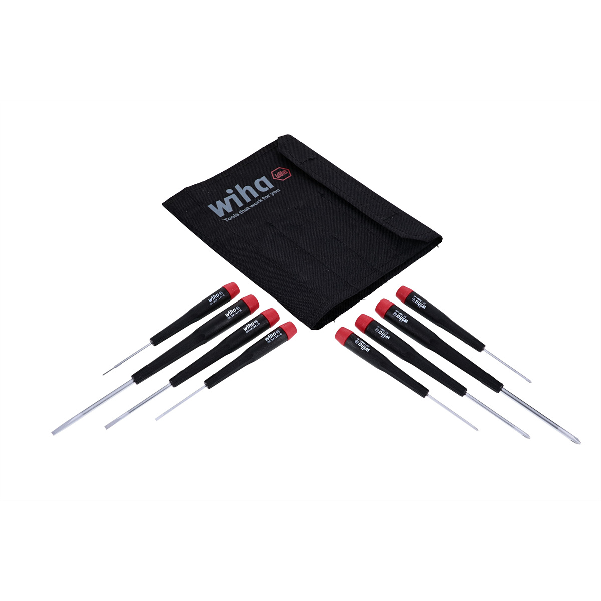 WIHA Tools 8 Piece Precision Slotted and Phillips Screwdriver Set