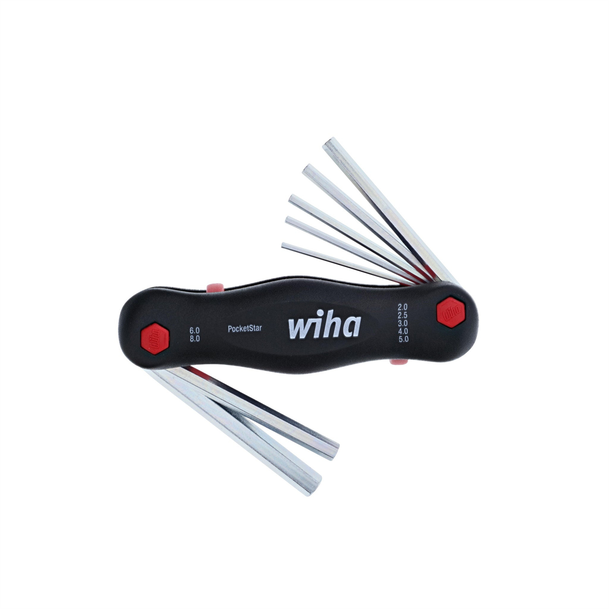 Wiha Tools 7 Piece PocketStar Fold-Out Hex Key Set - Metric