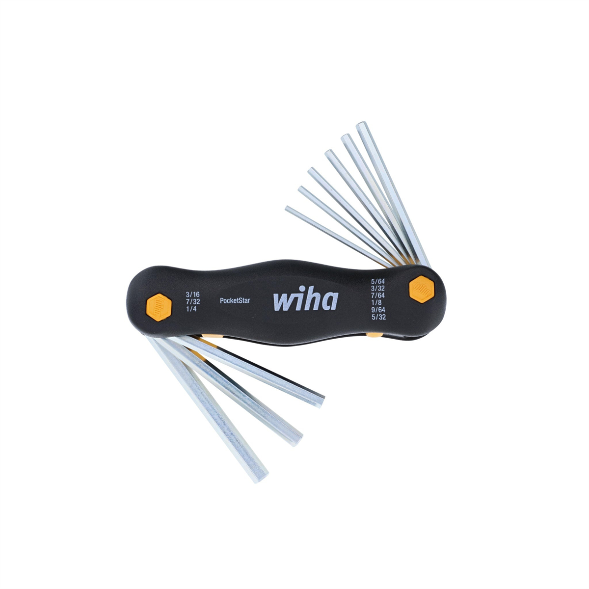 Wiha Tools 9 Piece PocketStar Fold-Out Hex Key Set - SAE
