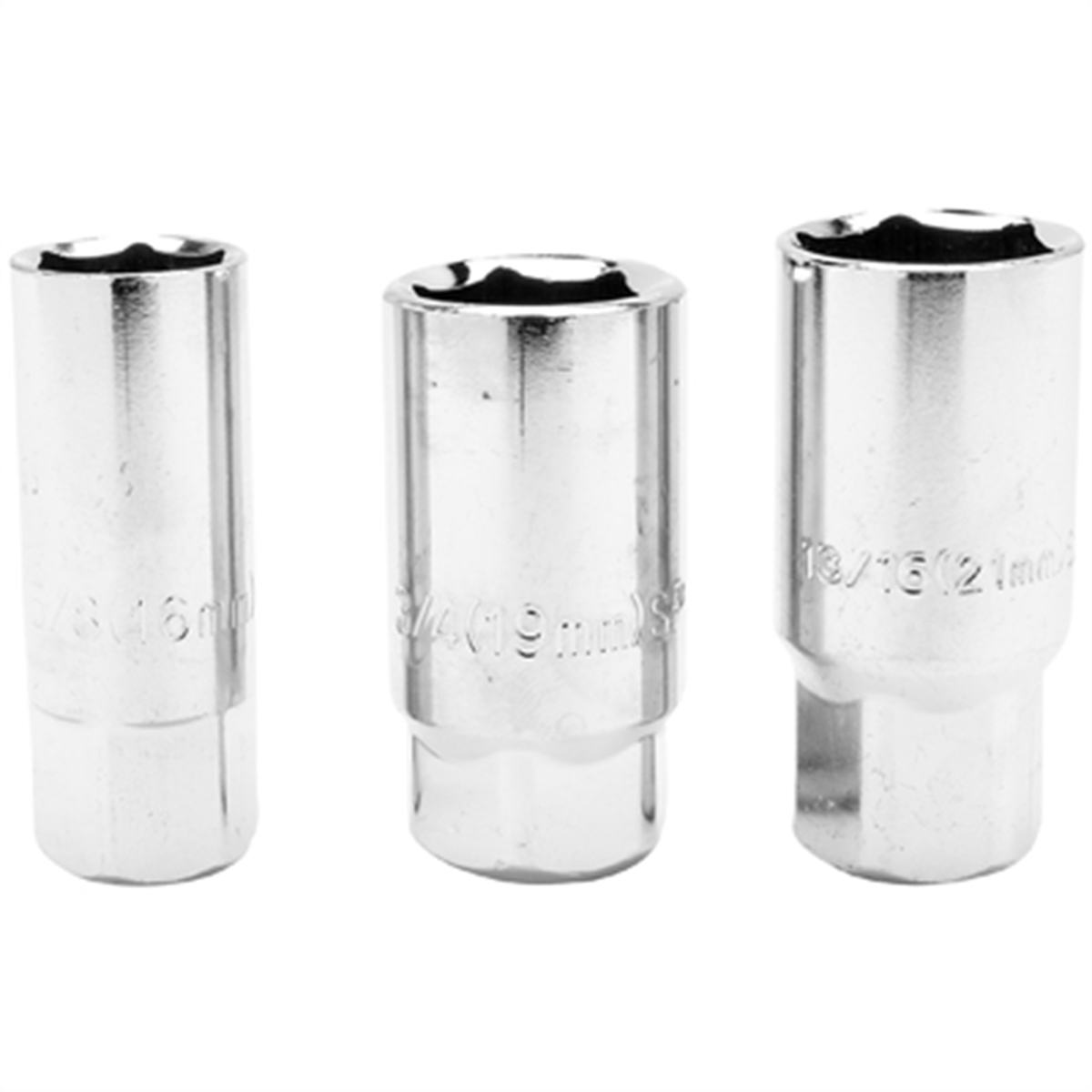 Wilmar Corp. / Performance Tool 3 Piece 3/8" Drive Spark Plug Socket Set