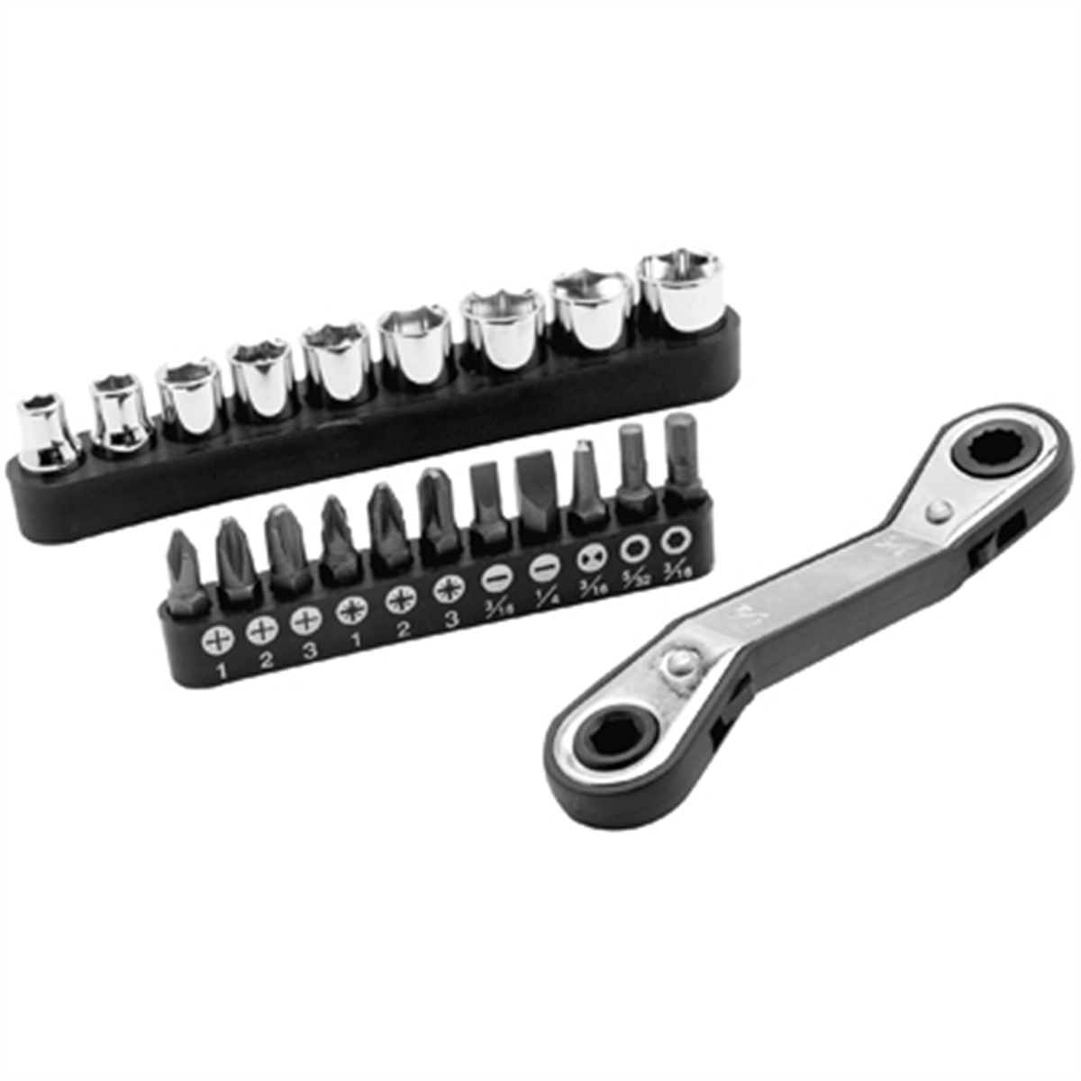 Wilmar Corp. / Performance Tool 21 Piece Offset Ratcheting Driver