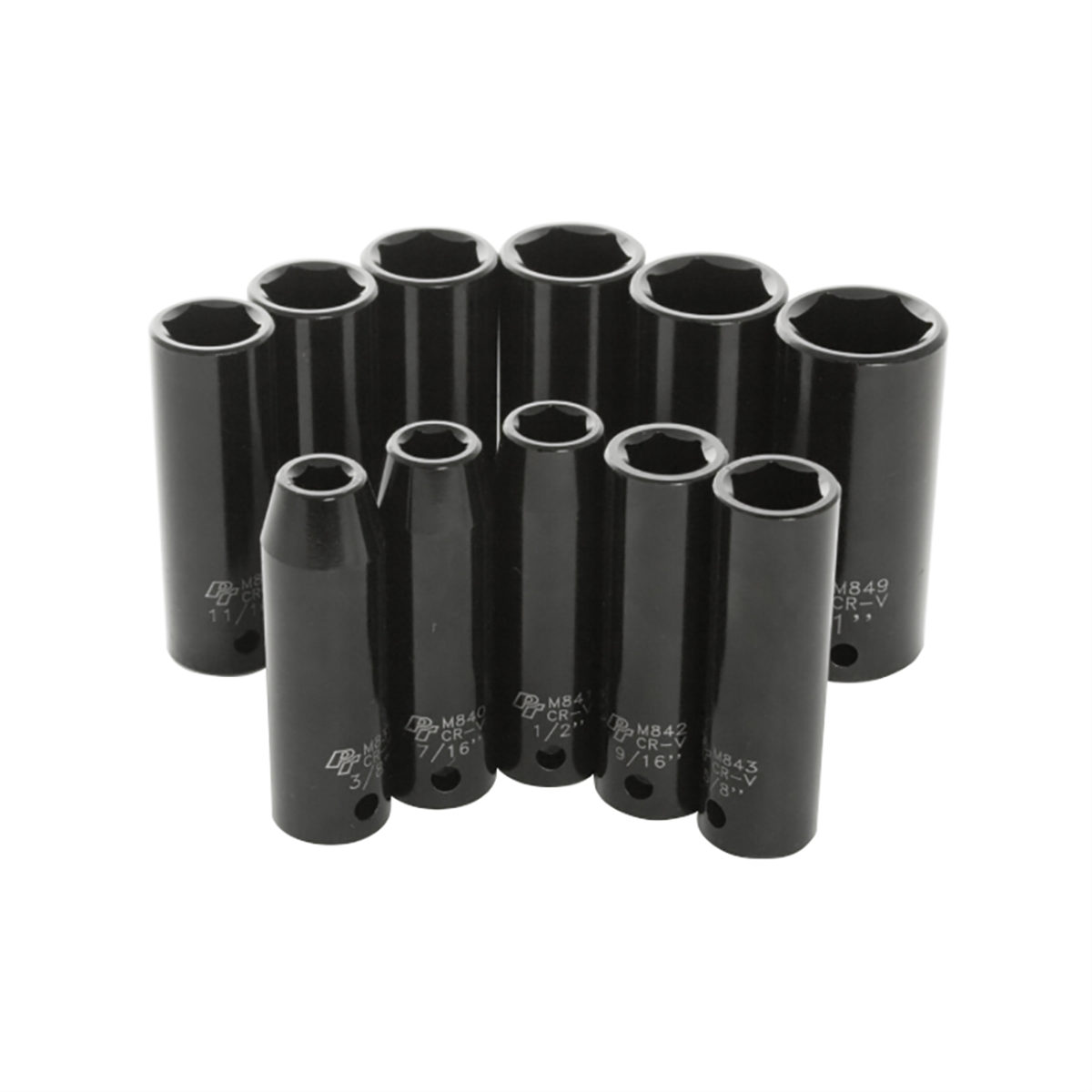 Wilmar Corp. / Performance Tool 11 Piece 1/2" Drive Sae Dw Impact Socket Set