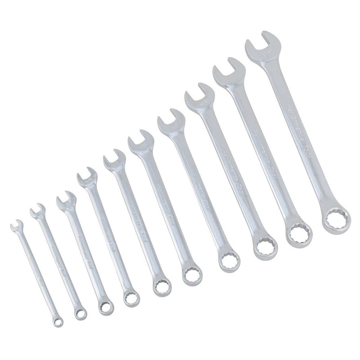 Wilmar Corp. / Performance Tool 10 Piece SAE Polished Wrench Set