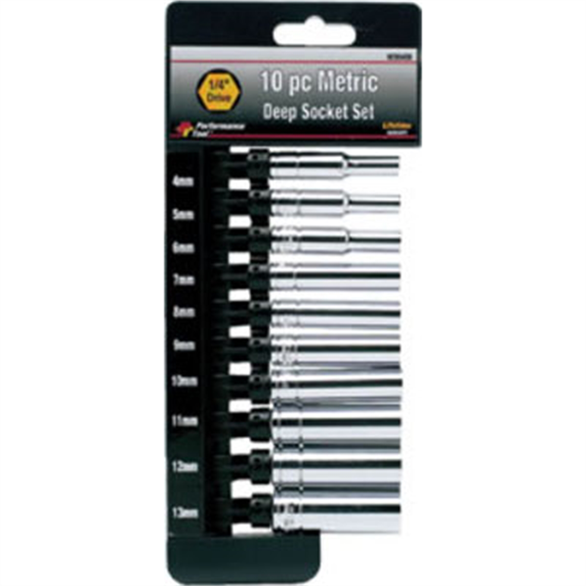 Wilmar Corp. / Performance Tool 10 Piece 1/4" Drive 6pt Metric Socket Set