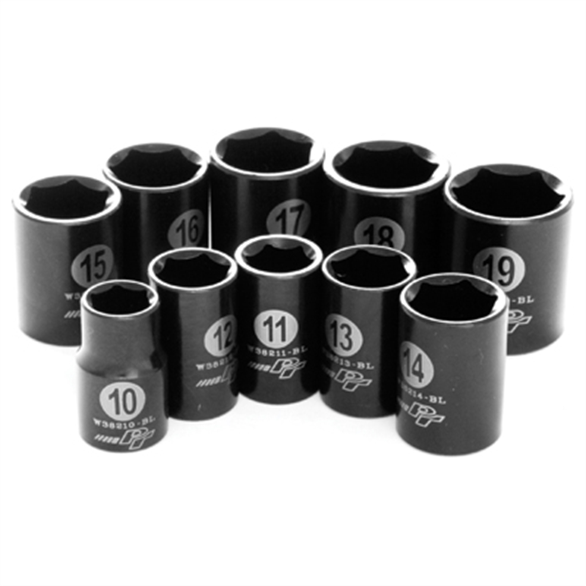 Wilmar Corp. / Performance Tool 10 Piece 3/8" Drive Metric Black Socket Set