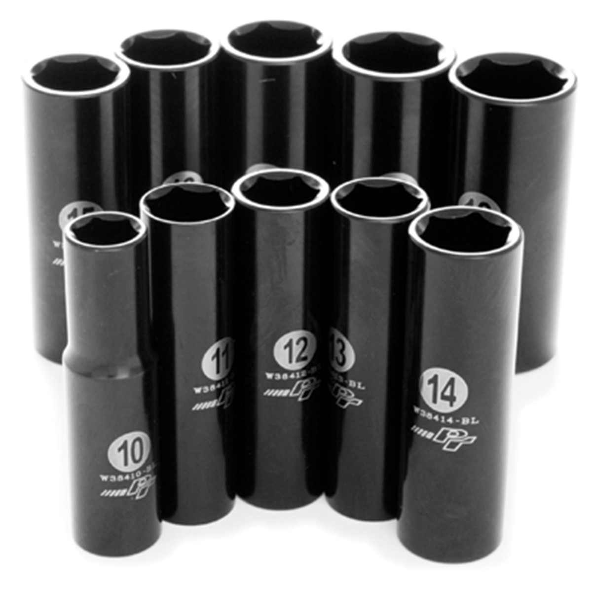 Wilmar Corp. / Performance Tool 10 Piece 3/8" Drive Metric Black Socket Set