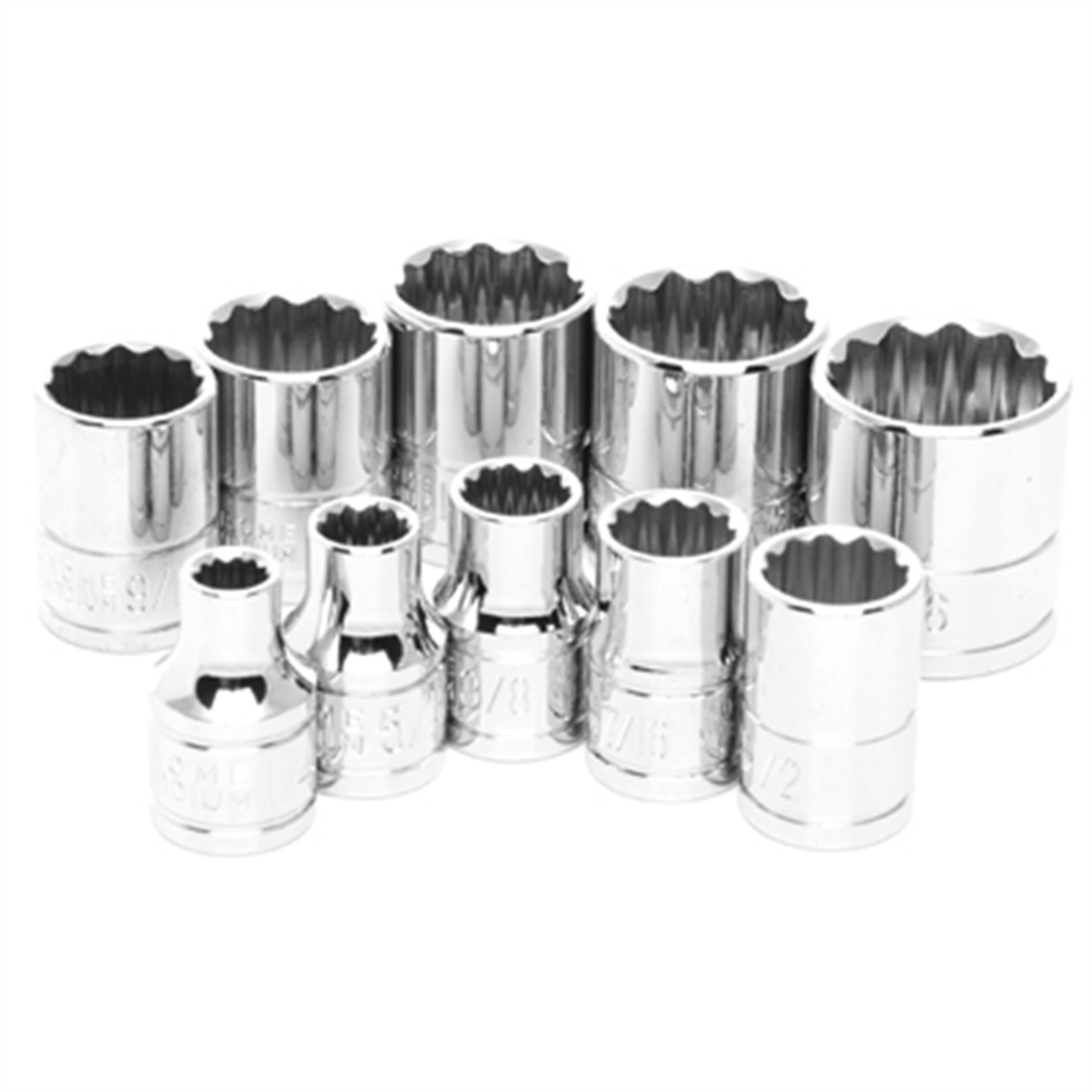Wilmar Corp. / Performance Tool 10 Piece 3/8" Drive 12pt SAE Socket Set