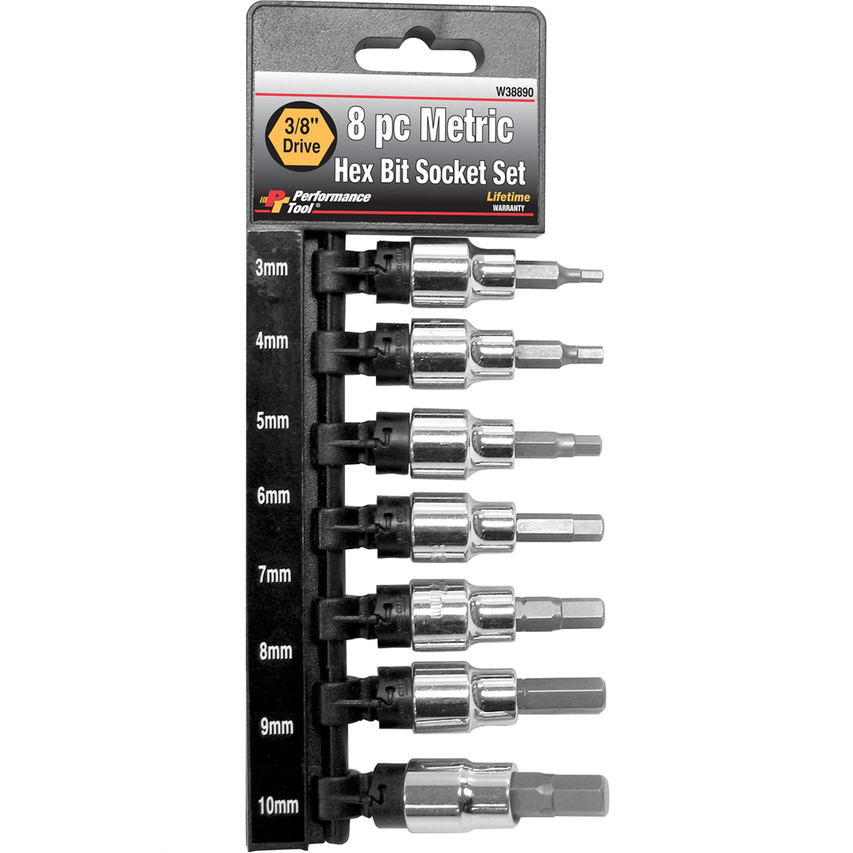Wilmar Corp. / Performance Tool 8 Piece 3/8" Drive Metric Hex Bit Socket Set