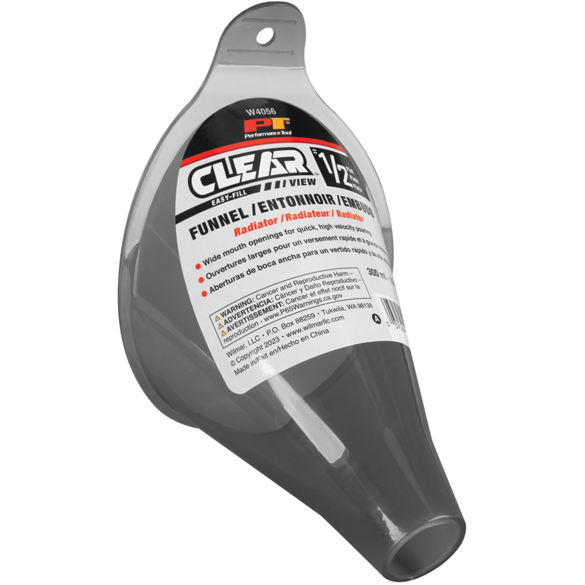 Wilmar Corp. / Performance Tool Clear View Easy-Fill Funnel 1/2 pt.