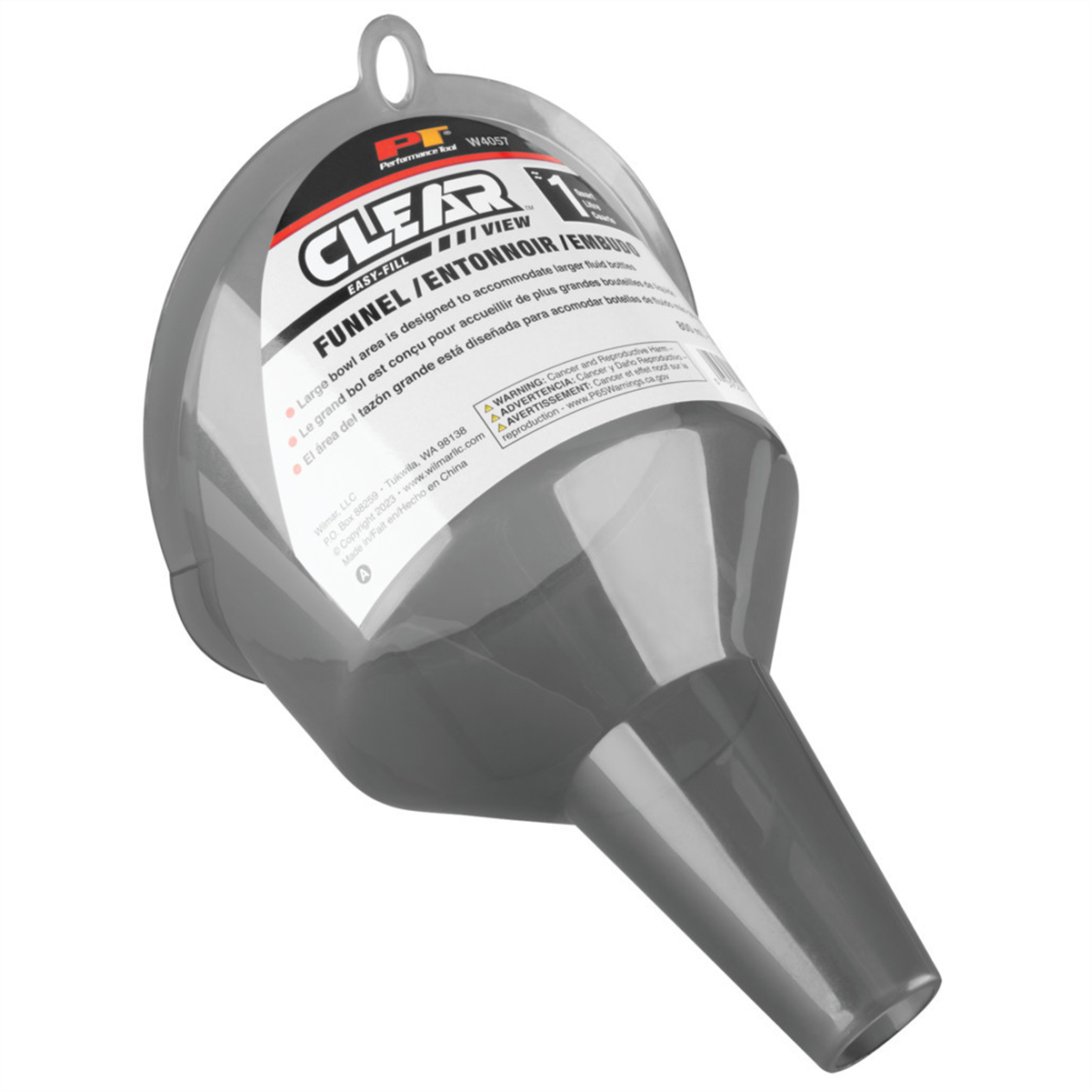 Wilmar Corp. / Performance Tool Clear View Easy-Fill Funnel 1 qt.