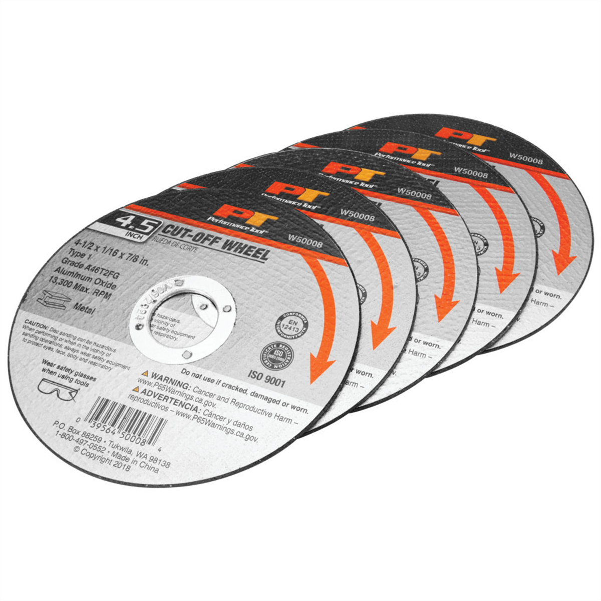 Wilmar Corp. / Performance Tool 4-1/2" x 1/16" Cut Off Wheel